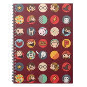 Harry Potter Cartoon Icons Muster Notizblock (Vorderseite)