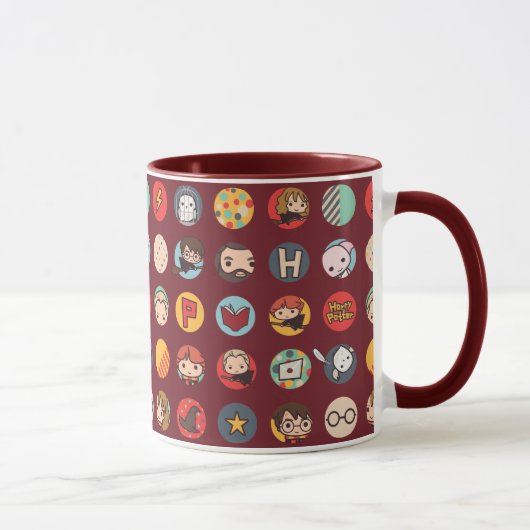 Harry Potter Cartoon Icons Muster Tasse (Rechts)