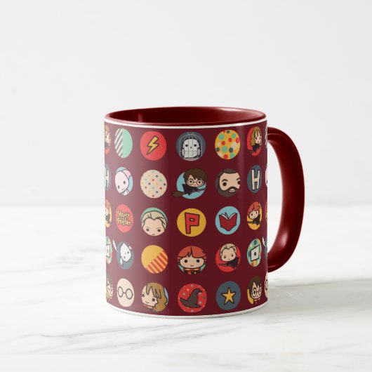 Harry Potter Cartoon Icons Muster Tasse (VorderseiteRechts)