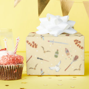 Harry-Potter-Cartoon-Muster Geschenkpapier