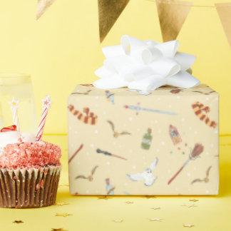 Harry-Potter-Cartoon-Muster Geschenkpapier