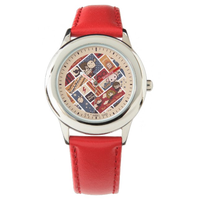 Harry Potter Cartoon Scenes Pattern Armbanduhr (Vorderseite)