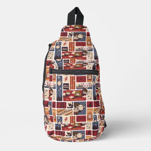 Harry Potter Cartoon Scenes Pattern Crossbody Bag (Vorderseite)