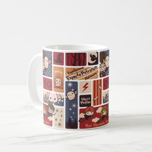 Harry Potter Cartoon Scenes Pattern Kaffeetasse (Vorderseite Links)