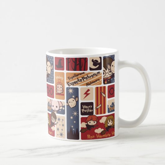 Harry Potter Cartoon Scenes Pattern Kaffeetasse (Rechts)