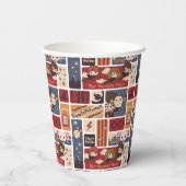 Harry Potter Cartoon Scenes Pattern Pappbecher (Rückseite)