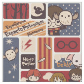 Harry Potter Cartoon Scenes Pattern Stoff (Nahaufnahme)