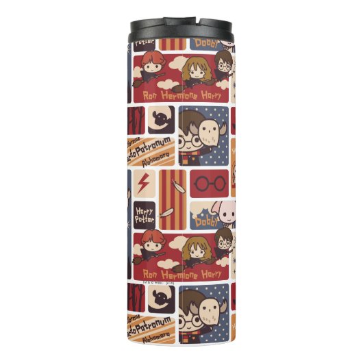 Harry Potter Cartoon Scenes Pattern Thermosbecher (Rückseite)