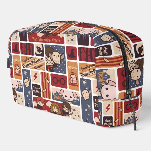 Harry Potter Cartoon Scenes Pattern Waschbeutel (Rechte Ecke)