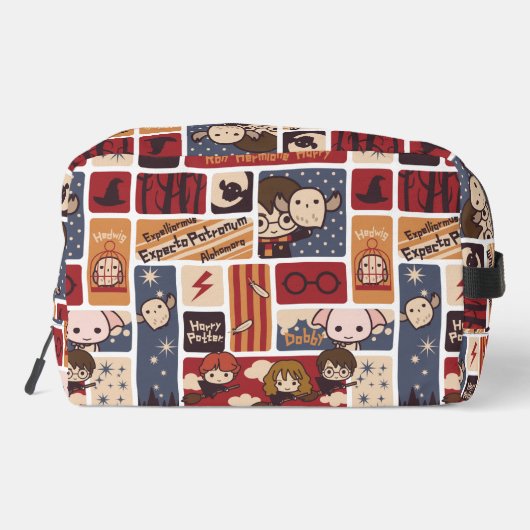 Harry Potter Cartoon Scenes Pattern Waschbeutel (Rückseite)