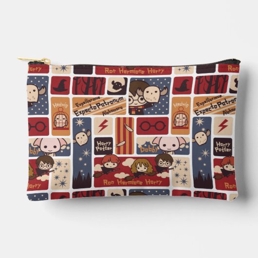 Harry Potter Cartoon Scenes Pattern Zubehörtasche (Vorderseite)