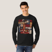 Harry Potter Cartoon-Szenen-Muster T-Shirt (Vorne ganz)