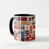 Harry-Potter-Cartoon-Szenen-Muster Tasse (Vorderseite Links)