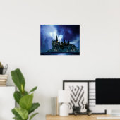 Harry Potter Castle | Hogwarts bei Nacht Poster (Heimbüro)