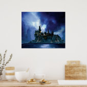 Harry Potter Castle | Hogwarts bei Nacht Poster (Küche)