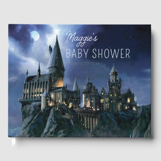Harry Potter Castle | Moonlit Hogwarts Baby Shower Gästebuch (Vorderseite)