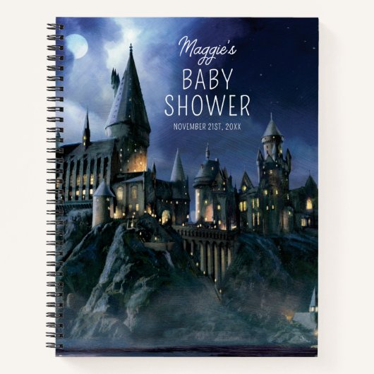 Harry Potter Castle | Moonlit Hogwarts Babydusche Notizblock (Vorderseite)