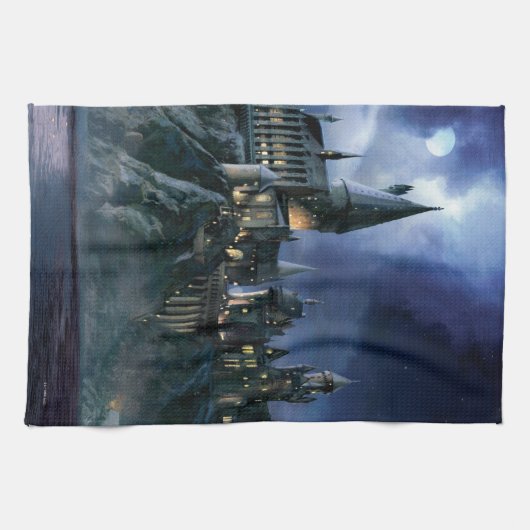 Harry Potter Castle Moonlit Hogwarts Geschirrtuch (Horizontal)