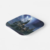 Harry Potter Castle | Moonlit Hogwarts Pappteller (Gewinkelt)