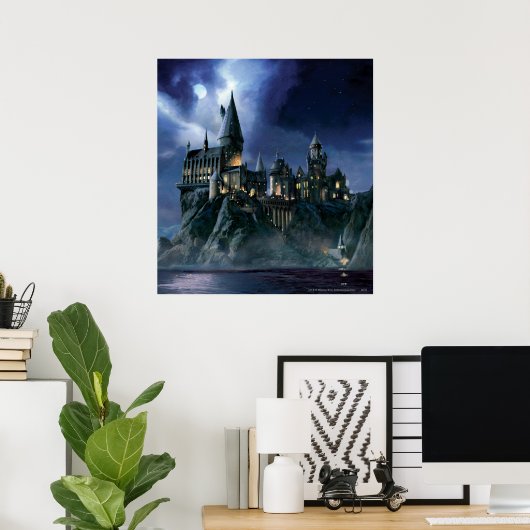 Harry Potter Castle Moonlit Hogwarts Poster (Heimbüro)