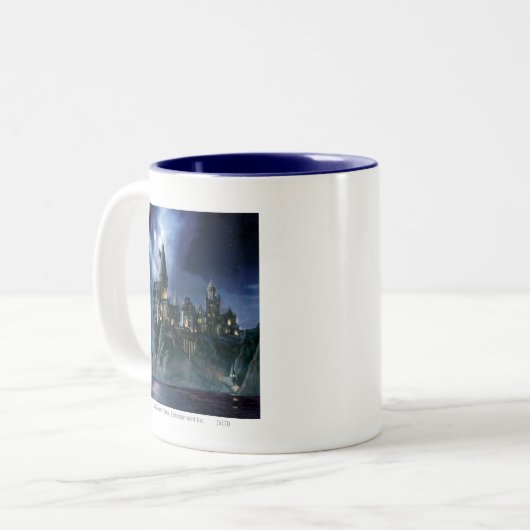 Harry Potter Castle Moonlit Hogwarts Zweifarbige Tasse (Vorderseite Links)