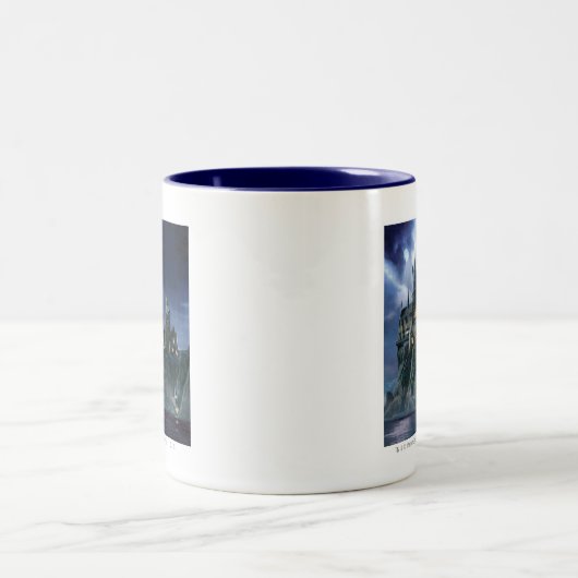 Harry Potter Castle Moonlit Hogwarts Zweifarbige Tasse (Mittel)