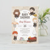 Harry Potter Character Magical Baby Shower Einladung (Stehend Vorderseite)