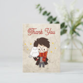 HARRY POTTER™ Charakter Magischer Pfeil Geburtstag Dankeskarte (Stehend Vorderseite)