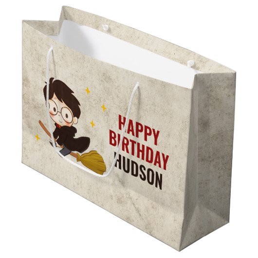 HARRY POTTER™ Charakter Magischer Pfeil Geburtstag Große Geschenktüte (Vorderseite Schrägansicht)