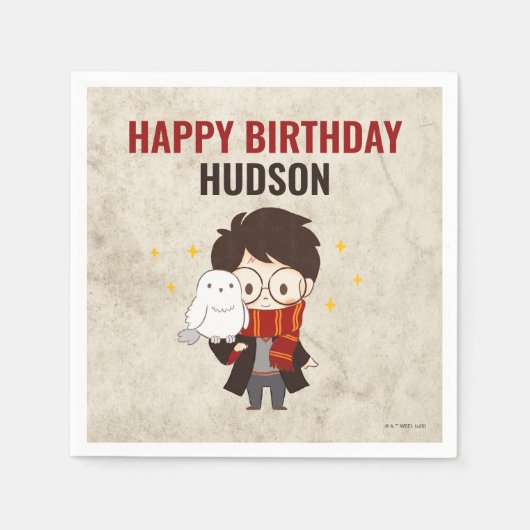 HARRY POTTER™ Charakter Magischer Pfeil Geburtstag Serviette (Vorderseite)