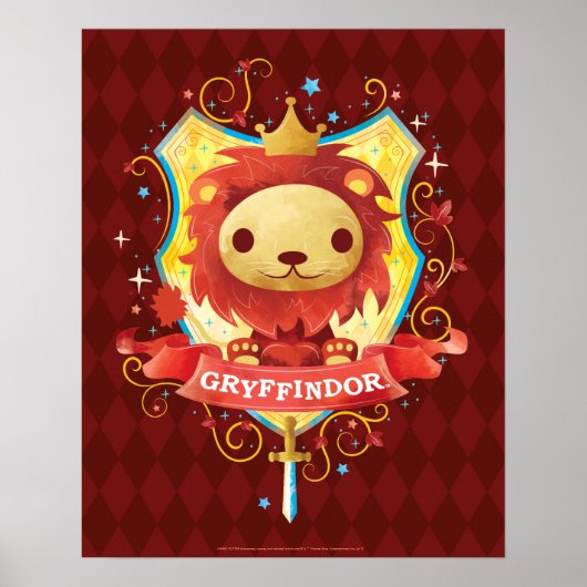 Harry Potter | Charmantes GRYFFINDOR™ Wappen Poster (Vorne)