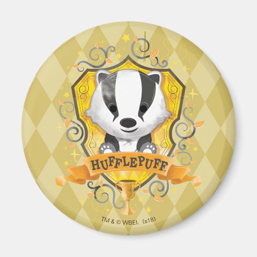 Harry Potter | Charmantes HUFFLEPUFF™ Wappen Magnet (Vorne)
