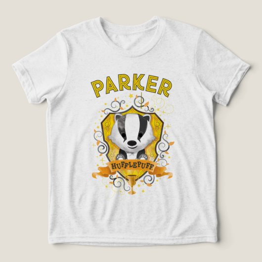Harry Potter | Charmantes HUFFLEPUFF™-Wappen Tri-Blend Shirt (Design Vorderseite)