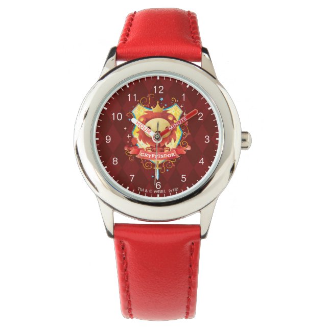 Harry Potter | Charming GRYFFINDOR™ Wappen Armbanduhr (Vorderseite)
