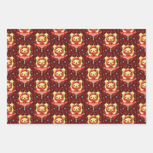 Harry Potter | Charming GRYFFINDOR™ Wappen Geschenkpapier Set (Vorderseite 3)