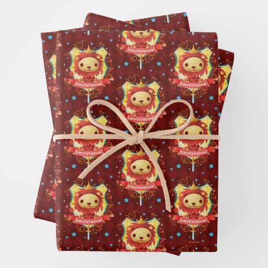 Harry Potter | Charming GRYFFINDOR™ Wappen Geschenkpapier Set (Beispiel)