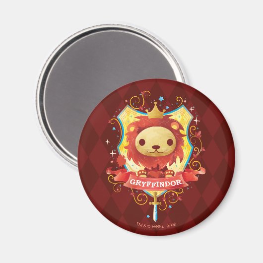 Harry Potter | Charming GRYFFINDOR™ Wappen Magnet (Vorderseite/Rückseite)