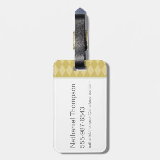 Harry Potter | Charming HUFFLEPUFF™ Wappen Gepäckanhänger (Rückseite vertikal)