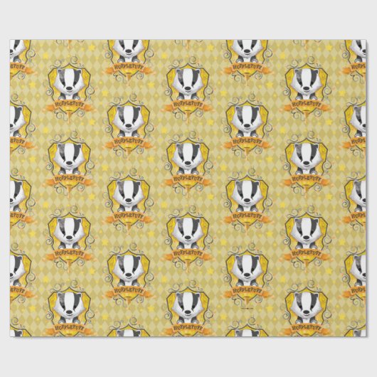 Harry Potter | Charming HUFFLEPUFF™ Wappen Geschenkpapier (Flach)