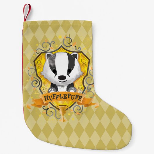 Harry Potter | Charming HUFFLEPUFF™ Wappen Kleiner Weihnachtsstrumpf (Vorderseite)