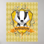 Harry Potter | Charming HUFFLEPUFF™ Wappen Poster (Vorne)