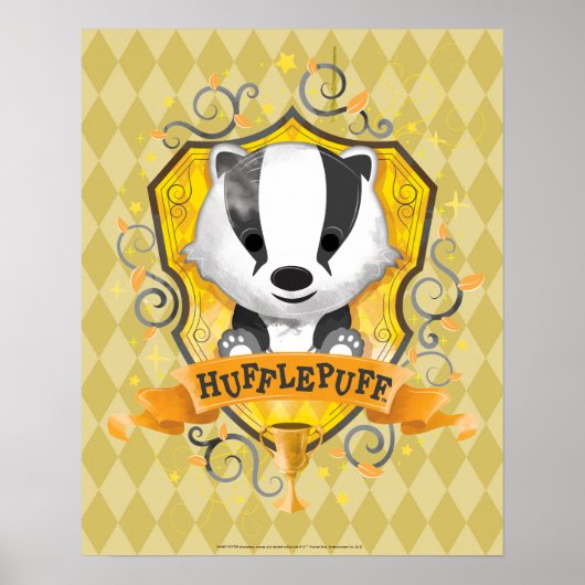 Harry Potter | Charming HUFFLEPUFF™ Wappen Poster (Vorne)