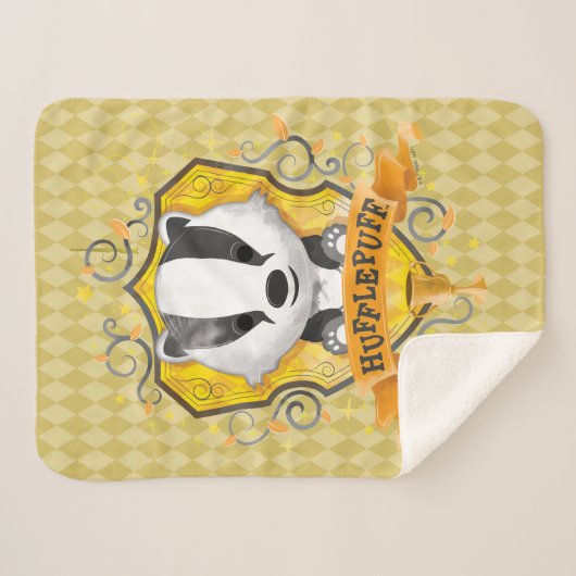 Harry Potter | Charming HUFFLEPUFF™ Wappen Sherpadecke (Vorderseite (Horizontal))