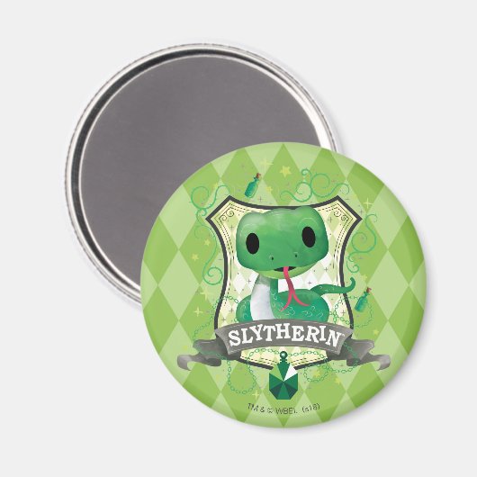 Harry Potter | Charming SLYTHERIN™ Wappen Magnet (Vorderseite/Rückseite)