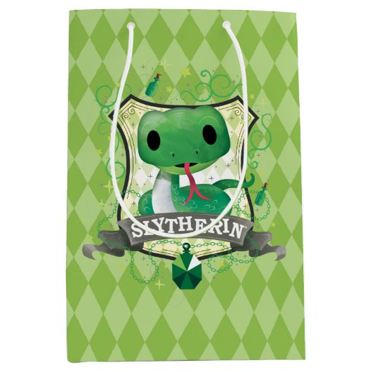 Harry Potter | Charming SLYTHERIN™ Wappen Mittlere Geschenktüte (Vorderseite)