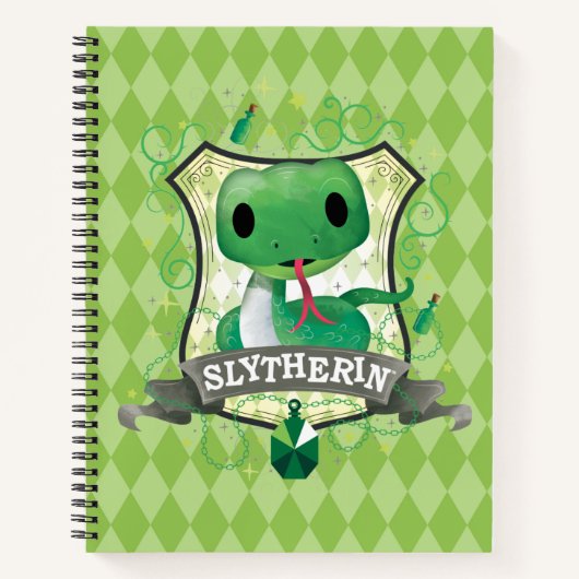Harry Potter | Charming SLYTHERIN™ Wappen Notizblock (Vorderseite)