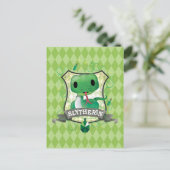 Harry Potter | Charming SLYTHERIN™ Wappen Postkarte (Stehend Vorderseite)