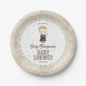 Harry Potter Chibi Draco Malfoy Wizard Baby Shower Pappteller (Vorderseite)