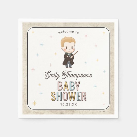 Harry Potter Chibi Draco Malfoy Wizard Baby Shower Serviette (Vorderseite)