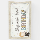 Harry Potter Chibi Draco Malfoy Wizard Birthday Banner (Vertikal)